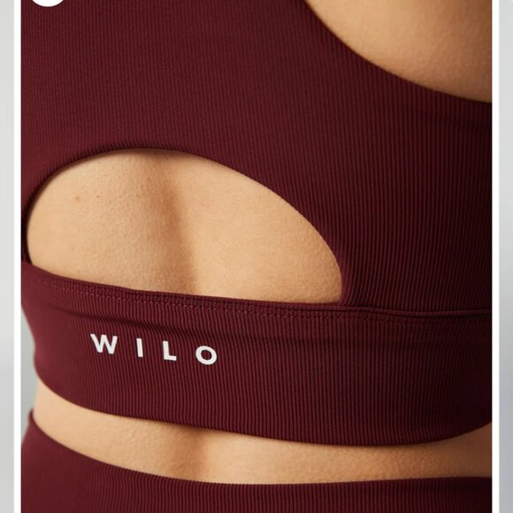 WILO  Base Ribbed (Plum) Longline Sports Bra - Picture 1 of 6